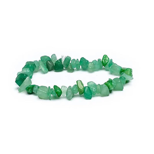 Bracelet chips d'aventurine verte