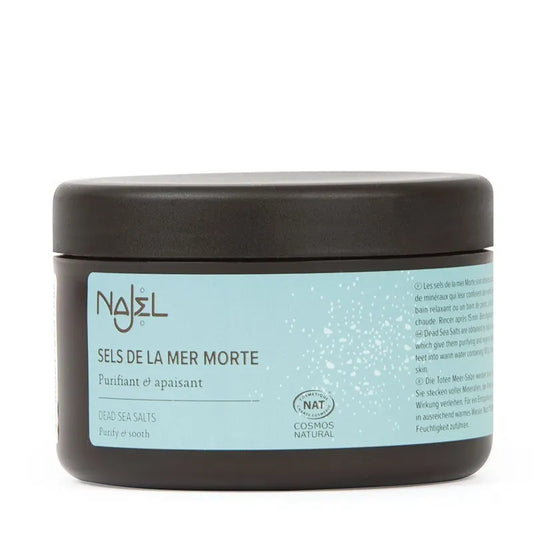 Sels de la Mer Morte Certifié COSMOS Natural 180g – Exfoliation, Hydratation et Bien-être Naturel