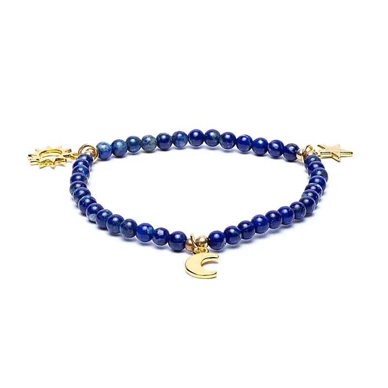 Bracelet Lapis Lazuli avec charms