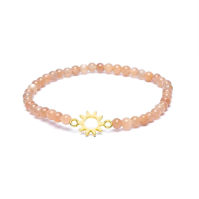 Bracelet Pierre de Soleil avec charm Soleil