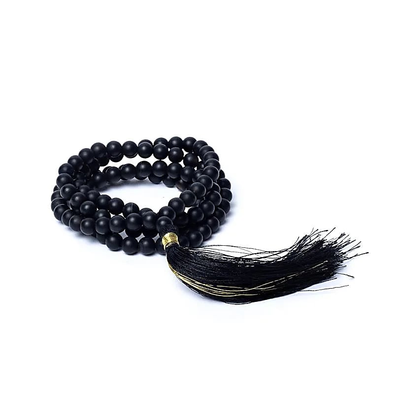 Mala Onyx Noir Mat | 108 perles