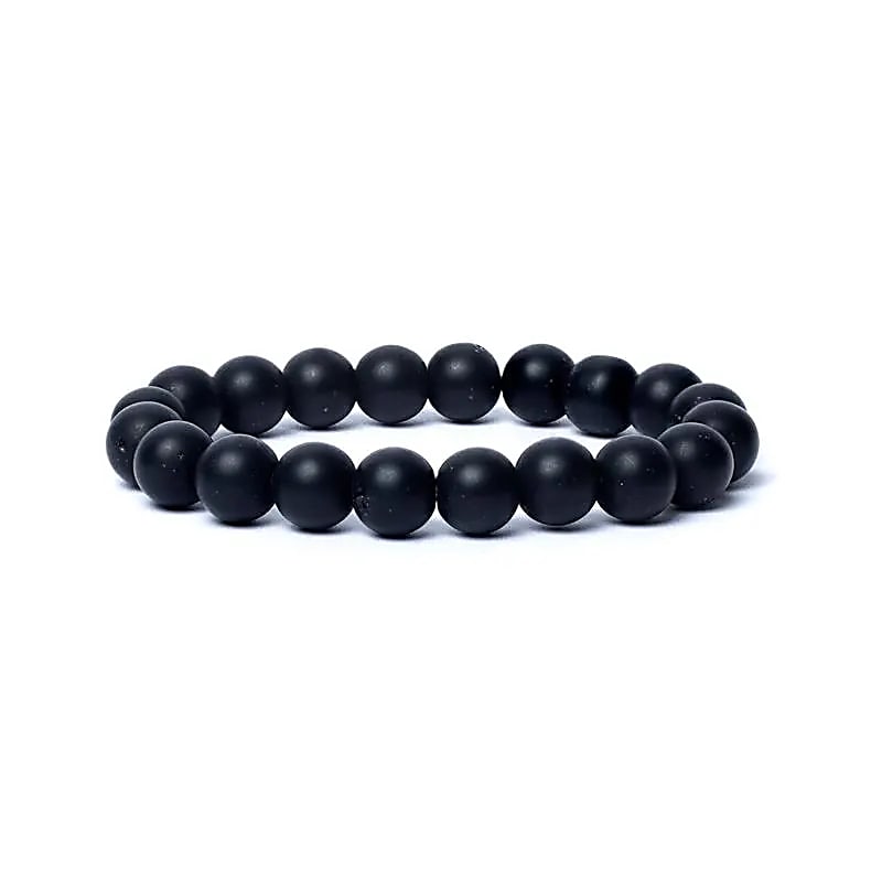 Bracelet Onyx noir finition mat