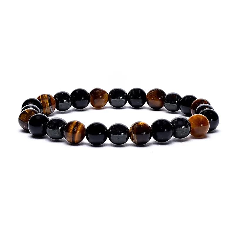 Bracelet Hématite / Obsidienne / Oeil de Tigre