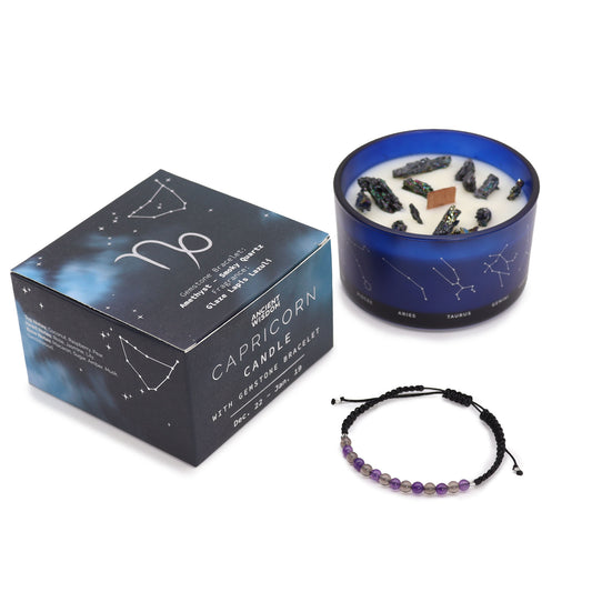 Coffret Cadeaux Bougie et Bracelet - Capricorne