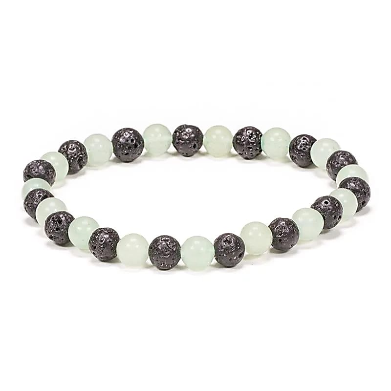 Bracelet en pierre de lave / Aventurine