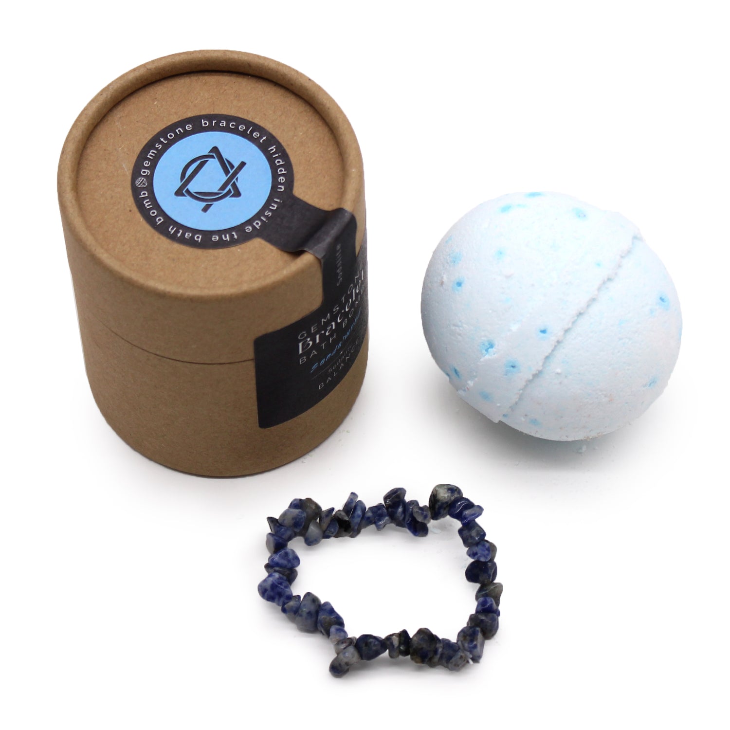 Bombe de bain &amp; Bracelet Sodalite – Relaxation &amp; Énergie positive