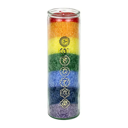 Bougie 7 chakras aux huiles essentielles - Yogi & Yogini - vue de face