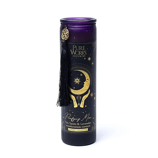 Bougie d'intention en verre Purifying Moon | 80h