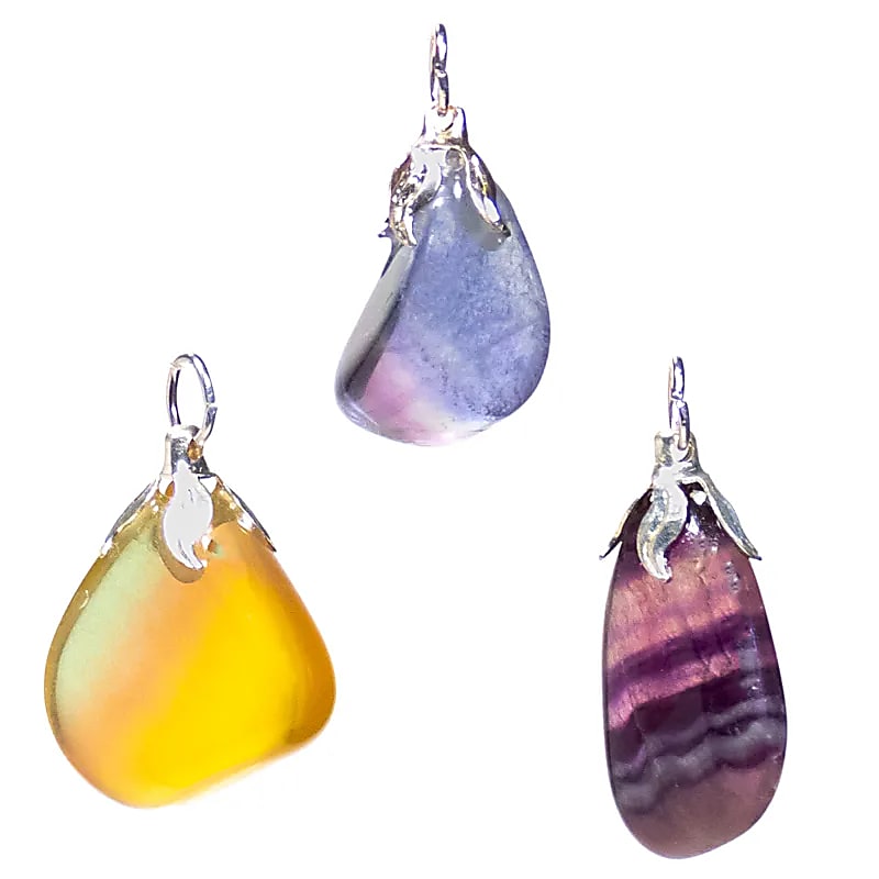 Pendentif Arc-en-Ciel en Fluorite