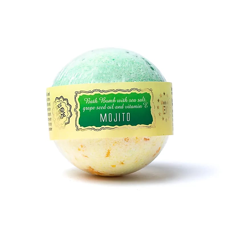 Bombe de bain Mojito emballée - rituel parfumé