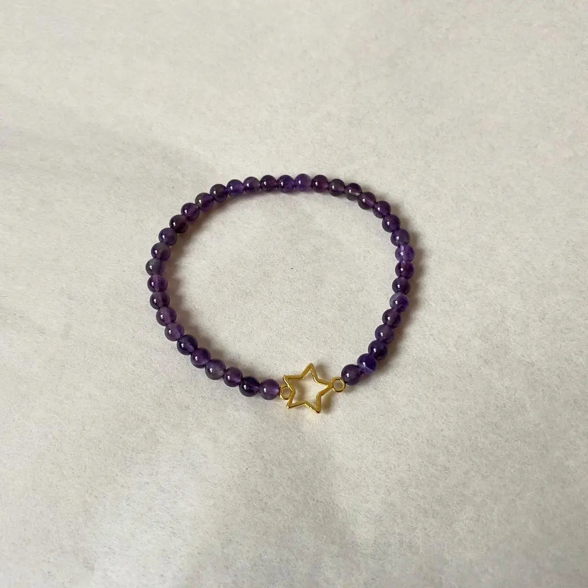 Bracelet Améthyste | charm Étoile