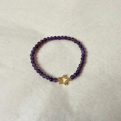 Bracelet Améthyste | charm Étoile