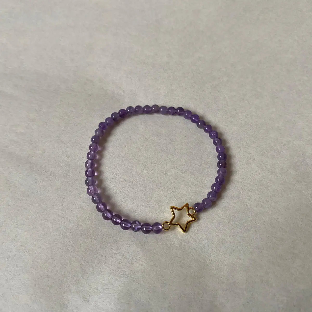 Bracelet Améthyste | charm Étoile