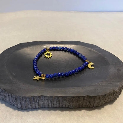 Bracelet Lapis Lazuli | charms Astres