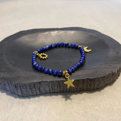 Bracelet Lapis Lazuli | charms Astres