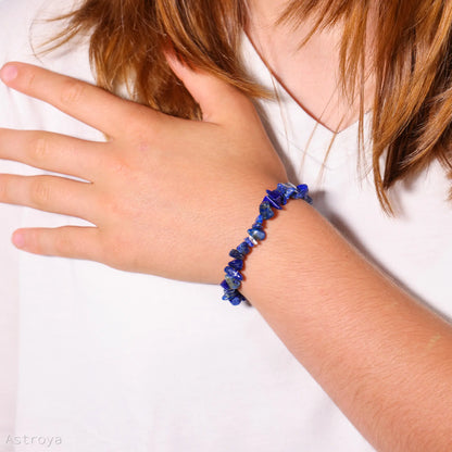 Bracelet chips de Lapis lazuli