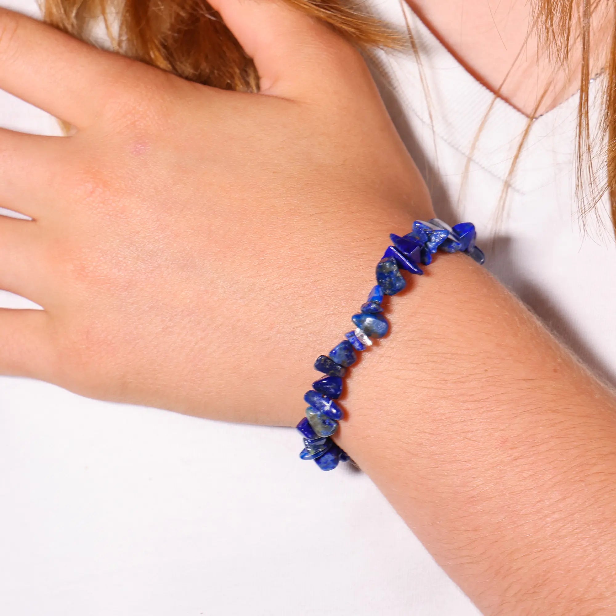 Bracelet chips de Lapis lazuli