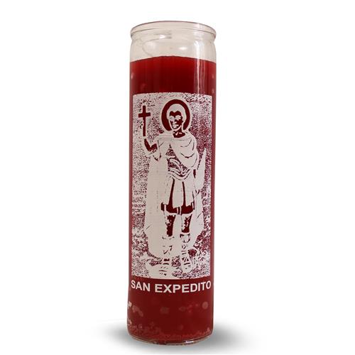 Bougie en verre Saint Expedit